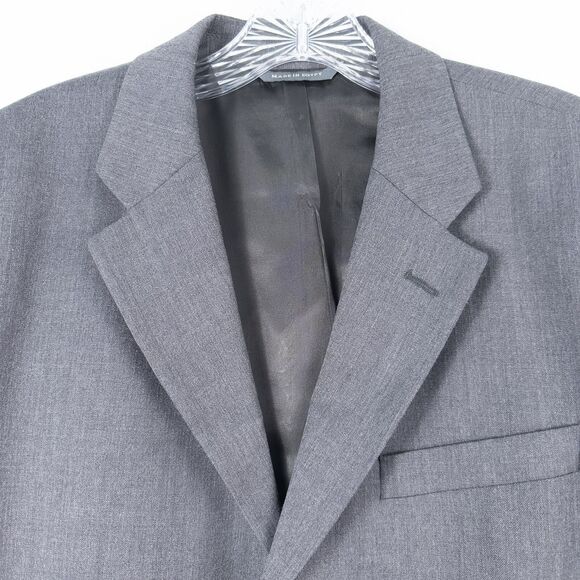 Banana Republic 100% Wool Three Button Blazer Jacket Mens 42R Charcoal Gray - Picture 6 of 16